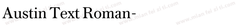 Austin Text Roman字体转换